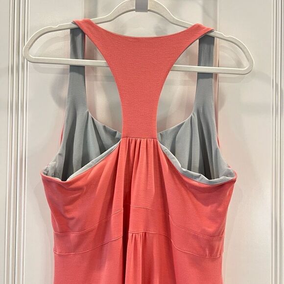 Horny Toad Women’s Large Coral Pink Athletic Mini Tennis Dress Sleeveless Seahor - Picture 7 of 14